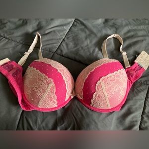 Aerie Push-up Lace and Polka Dot Bra